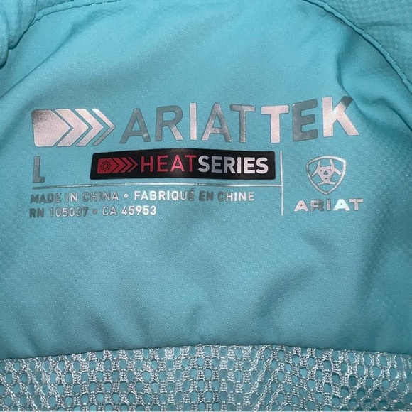 Ariatek Heat Series Men's Turquoise short sleeve size large - Picture 4 of 9